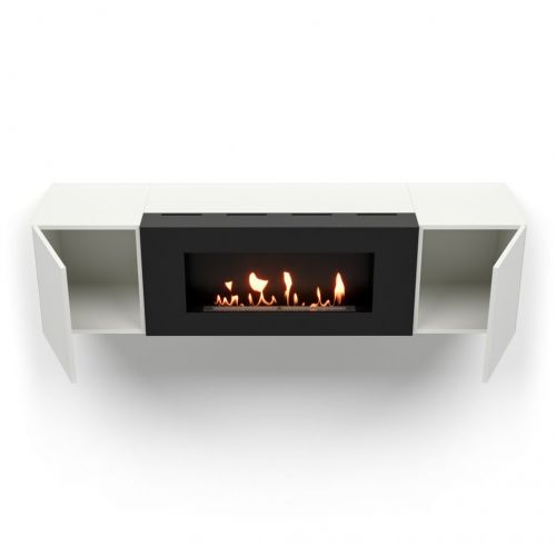 Тумба с биокамином Firelight BFP-P1600 белая