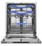 Посудомоечная машина встраиваемая MEFERI MDW6073 COMFORT, 60 см, напольная, 14 комплектов посуды, 7 программ, 3 корзины, автооткрывание, аквастоп, луч на полу, внутренняя подсветка, половинная загрузка