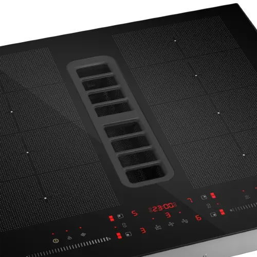 Индукционная варочная панель с интегрированной вытяжкой и Flex Zone MAUNFELD MIHC604SF2BK