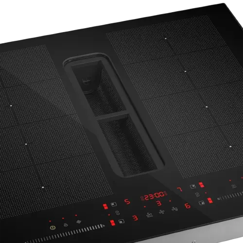 Индукционная варочная панель с интегрированной вытяжкой и Flex Zone MAUNFELD MIHC604SF2BK