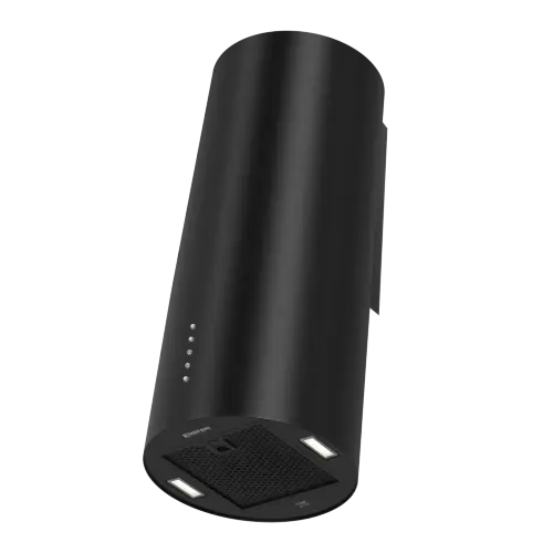 Вытяжка кухонная цилиндрическая настенная MEFERI TUBE35BK ULTRA, 35 см, черная, производительность 1200 м3/ч, 3 скорости, низкий уровень шума, режимы отвод и рециркуляция, гарантия 3 года