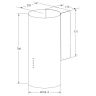 Вытяжка кухонная цилиндрическая настенная MEFERI TUBE35BK ULTRA, 35 см, черная, производительность 1200 м3/ч, 3 скорости, низкий уровень шума, режимы отвод и рециркуляция, гарантия 3 года