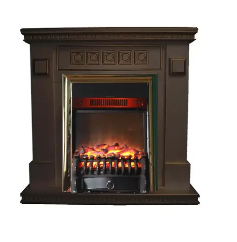 Каминокомплект Interflame Остин с очагом Fobos FX M Brass темный дуб