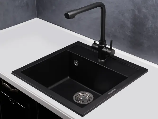 Кухонный смеситель Geo KG2385CR BLACK METAL.