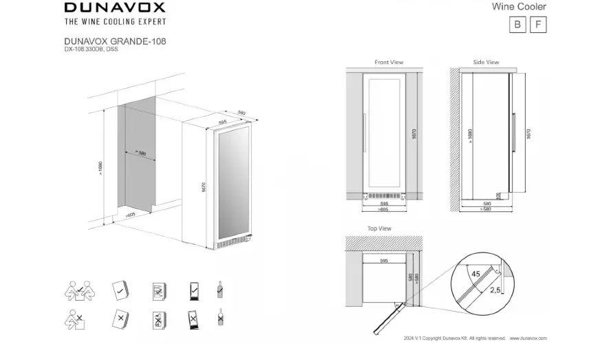 Винный шкаф Dunavox DX-108.330DSS