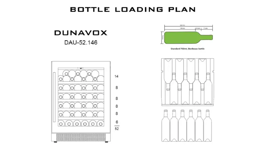 Винный шкаф Dunavox DAU-52.146W