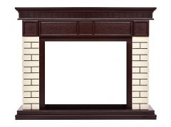 Портал Firelight Bricks 25U (угловой) камень бежевый/шпон темный дуб