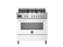 Варочный центр Bertazzoni, 6 газовых конфорок и многофункциональный электрический шкаф, 90 см, белый