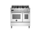 Варочный центр Bertazzoni, 6 газовых конфорок, два многофункциональных электрических шкафа, 90 см, нержавеющая сталь