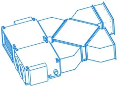 Приточно-вытяжная вентиляционная установка Lufberg LVU-1000-W+N-ECO2 / SR50-30