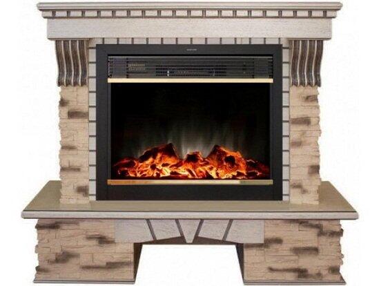 Каминокомплект RealFlame Sorento 25,5 с очагом MoonBlaze S LUX Brass