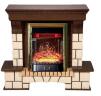 Каминокомплект Interflame Экстер средний дуб с очагом Majestic FX M Brass