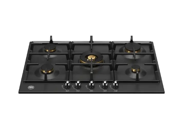 Встраиваемая газовая варочная панель Bertazzoni, 75 см, черный матовый