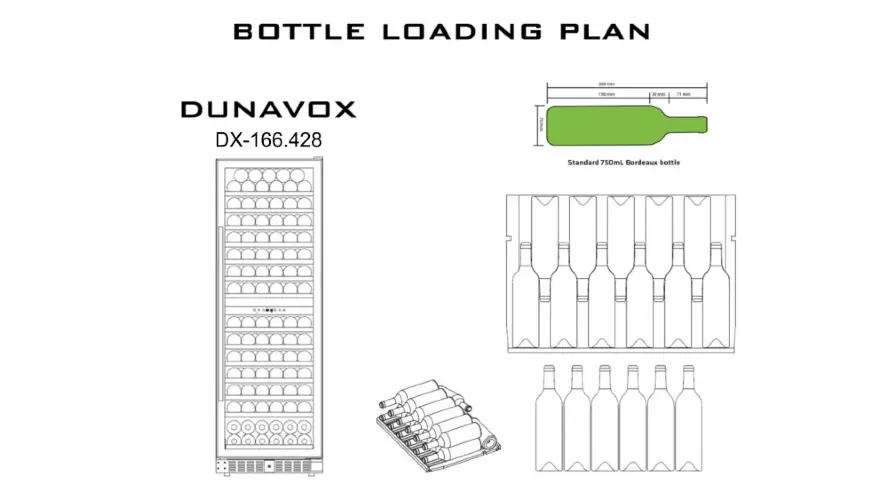 Винный шкаф Dunavox DX-166.428DBK
