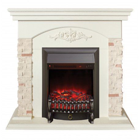 Каминокомплект RealFlame Neapolis WT с очагом Fobos Lux Black S