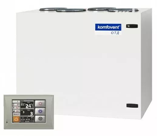 Приточно-вытяжная вентиляционная установка Komfovent ОТД-R-3000-UV-HW F7/M5 (SL/A)