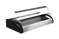 Витрина настольная Carboma A87 SM 1,0-1, ВХС-1,0 Арго, black&amp;steel, холодильная