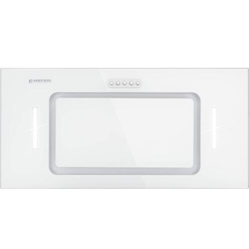Вытяжка кухонная MEFERI INBOX60WH GLASS ULTRA, 60 см, встраиваемая, белая, стекло, производительность 900 м3/час, низкий уровень шума, режимы отвод и циркуляция, гарантия 3 года