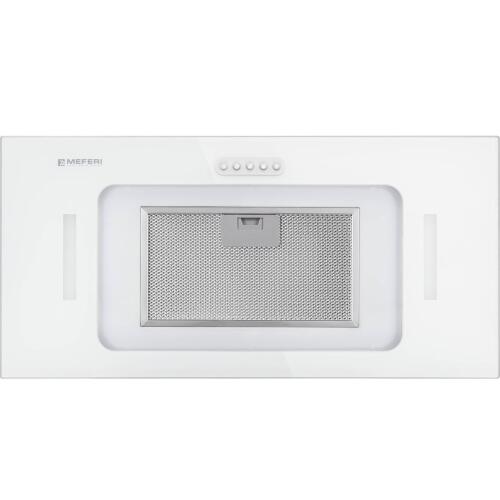 Вытяжка кухонная MEFERI INBOX60WH GLASS ULTRA, 60 см, встраиваемая, белая, стекло, производительность 900 м3/час, низкий уровень шума, режимы отвод и циркуляция, гарантия 3 года