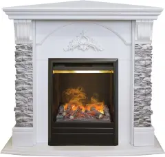 Каминокомплект RealFlame Athena Corner GR STD/EUG/25/25'5 WT с очагом 3D Olympic