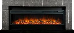 Каминокомплект Royal Flame Lindos с очагом Vision 60 LOG LED серый мрамор