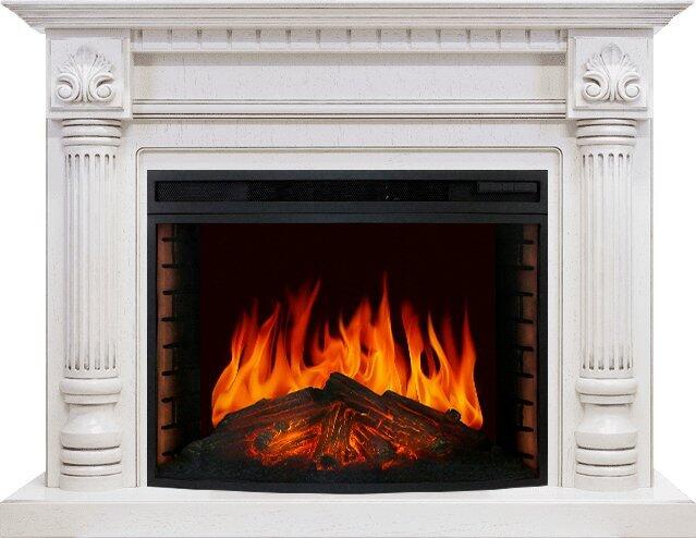 Каминокомплект Royal Flame Edinburg слоновая кость с патиной c очагом Dioramic 33 LED FX