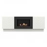 Тумба с биокамином Firelight BFP/P-1400V белый+набор керамических дров ель