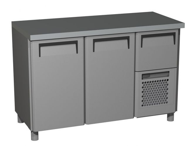 Шкаф холодильный T57 M2-1-G 9005-2 корпус черный, с бортом (BAR-250C)