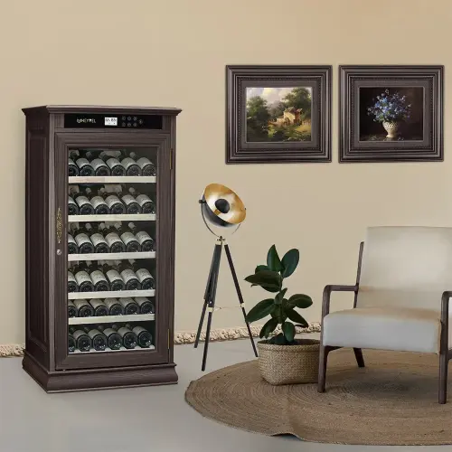 Винный шкаф Meyvel MV69-WD1-C (Тёмный Шоколад)