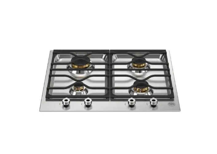 Газовая варочная панель Bertazzoni, 60 см, 4 конфорки, нержавеющая сталь