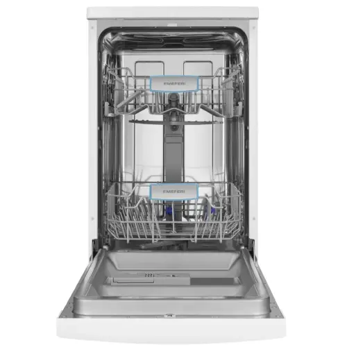 Посудомоечная машина узкая отдельностоящая MEFERI MDW4562WH FS LIGHT, 45 см, 9 комплектов посуды, 6 программ, 2 корзины, половинная загрузка, отсрочка, таймер, защита от протечек, внутренняя подсветка