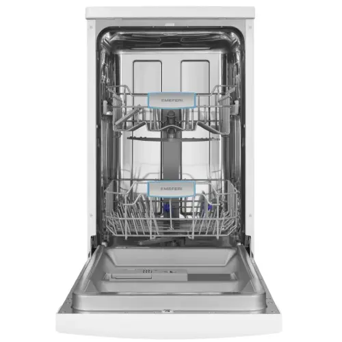 Посудомоечная машина узкая отдельностоящая MEFERI MDW4562WH FS LIGHT, 45 см, 9 комплектов посуды, 6 программ, 2 корзины, половинная загрузка, отсрочка, таймер, защита от протечек, внутренняя подсветка