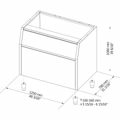 Бункер для льдогенераторов Brema BIN 350*M800-1500