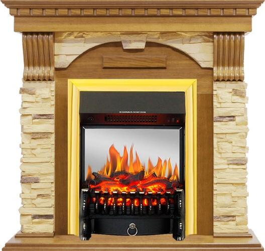 Каминокомплект Royal Flame Dublin с очагом Fobos FX M Brass