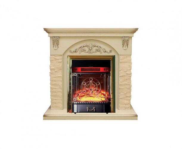 Каминокомплект Interflame Берн сланец с очагом Majestic FX M Brass