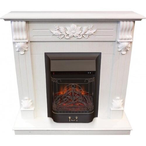 Каминокомплект RealFlame Ottawa STD/EUG WT с очагом Majestic Lux Black S