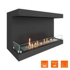Биокамин фронтальный SteelHeat LONG 900 (Стекло)