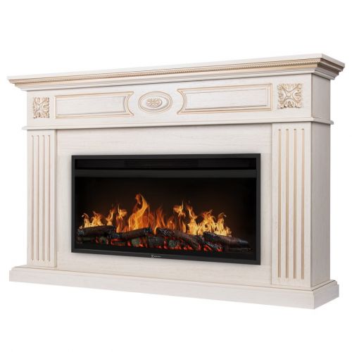 Каминокомплект Firelight Siena 42/40/36 + очаг Electrolux EFP/P-4220LS слоновая кость с золотой патиной