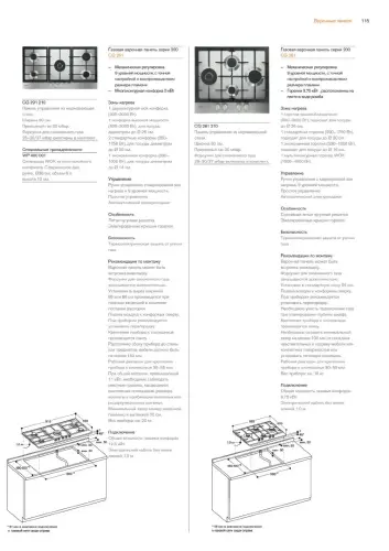 CG 291 Газовая панель, 90 см