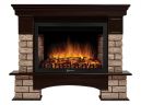 Каминокомплект Firelight Forte Wood 30U (угловой) с очагом Electrolux EFP/P-3020LS камень коричневый/шпон темный дуб