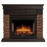 Каминокомплект Firelight Bricks Wood 30 с очагом Electrolux EFP/P-3320RLS камень темный/шпон венге