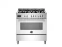 Варочный центр Bertazzoni, 6 газовых конфорок и многофункциональный электрический шкаф, 90 см, нержавеющая сталь