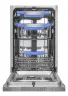Посудомоечная машина узкая встраиваемая с инвертором MEFERI MDW4583 COMFORT PLUS, 45 см, 10 комплектов посуды, автооткрывание дверцы, аквастоп, луч на полу, внутренняя подсветка, половинная загрузка, таймер