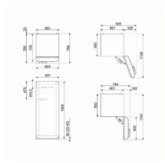 Холодильник Smeg FAB28LRD5