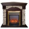Каминокомплект RealFlame Dublin ROCK Corner STD/EUG AO очагом Fobos s Lux Black/Brass