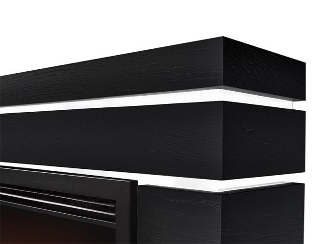 Каминокомплект Firelight Moderno 30 с очагом EFP/P-3020LS шпон чёрный дуб