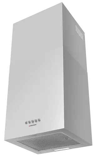 Кубическая вытяжка кухонная MEFERI ROOMBOX40IX COMFORT, пристенная, 40 см, серая, квадратная, производительность 1100 м3/ч, 3 скорости, низкий уровень шума, режимы отвод и рециркуляция, гарантия 3 года