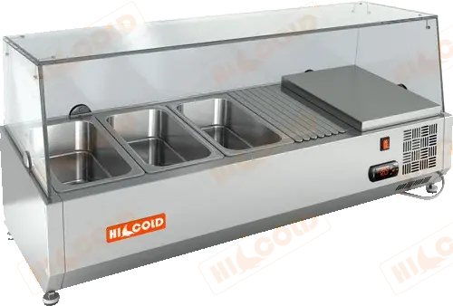 Настольная охлаждаемая витрина для ингредиентов HICOLD VRTG 1000 1/4