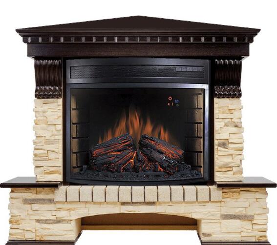 Каминокомплект Royal Flame Pierre Luxe сланец угловой c очагом Dioramic 28 LED FX