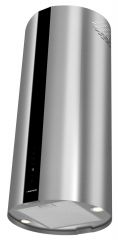 Вытяжка кухонная цилиндрическая островная MEFERI TUBE40IX ISLA COMFORT PLUS, 40 см, серая, производительность 1200 м3/ч, 5 скоростей, режимы отвод и рециркуляция, сенсорное управление, гарантия 3 года